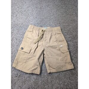 Tommy Bahama Kids Khaki Tan Cargo Shorts Size 8 Elastic Waist Cotton Drawstring